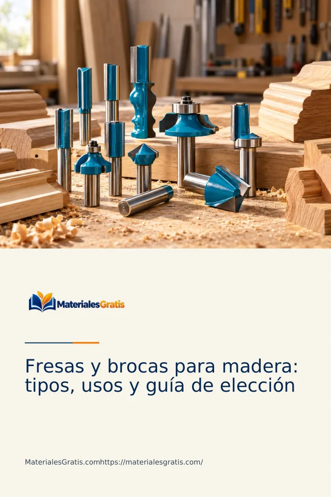 Página 1 del PDF Fresas y brocas para madera — tipos, usos y guía de elección