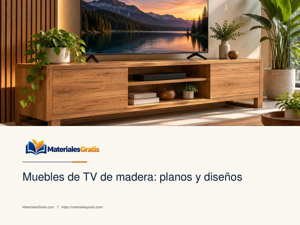 Página 1 del PDF Muebles de TV de madera: planos y diseños