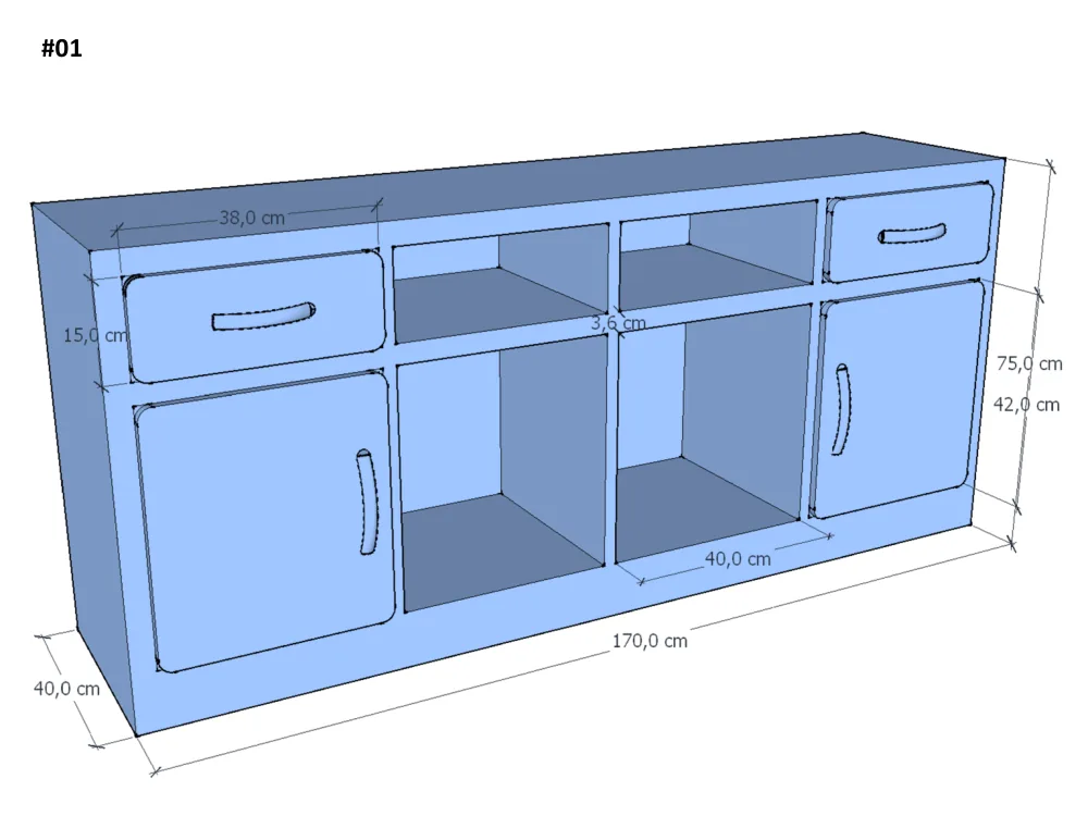 Página 2 del PDF Muebles de TV de madera: planos y diseños