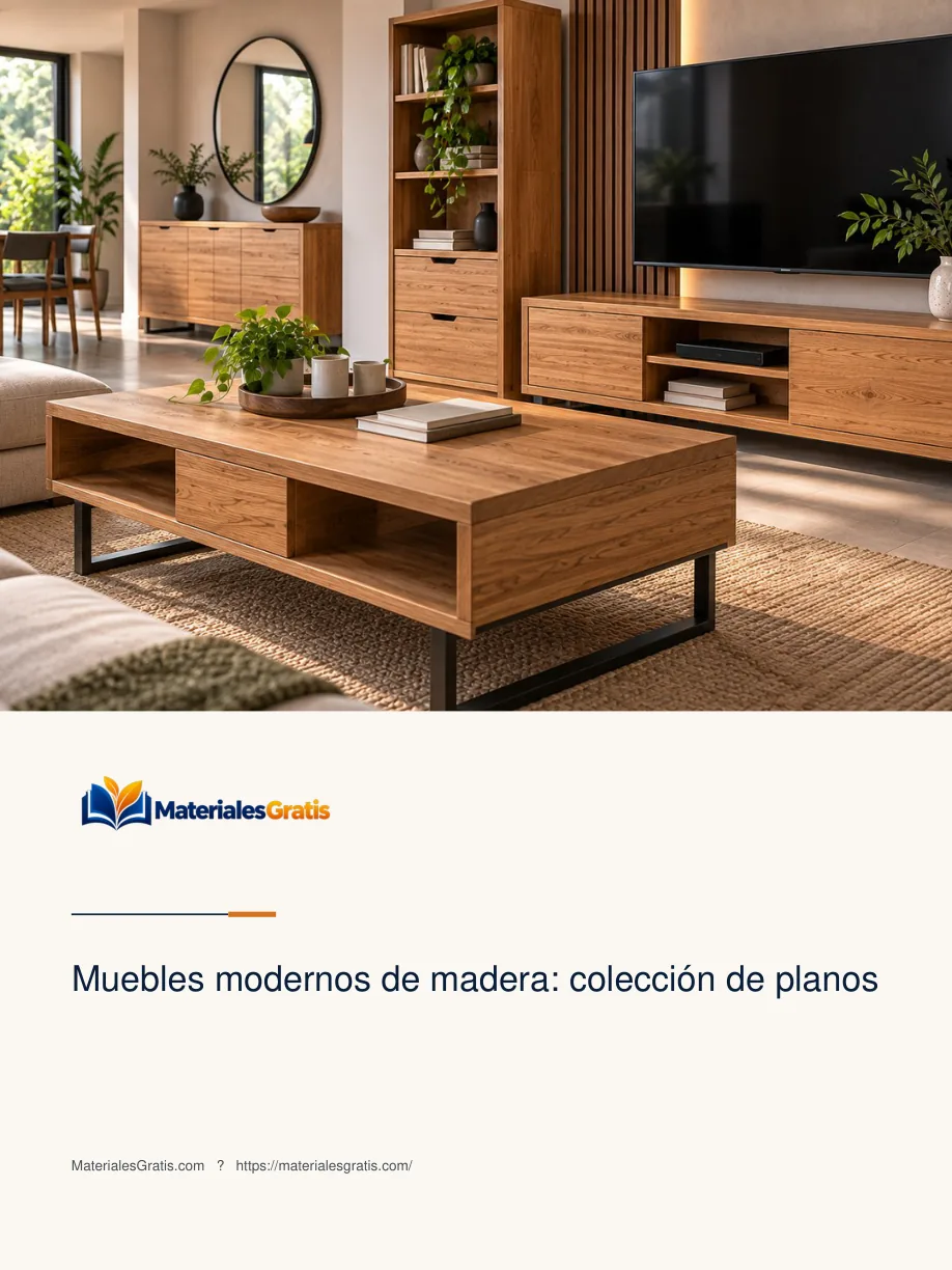 Página 1 del PDF Muebles modernos de madera: colección de planos