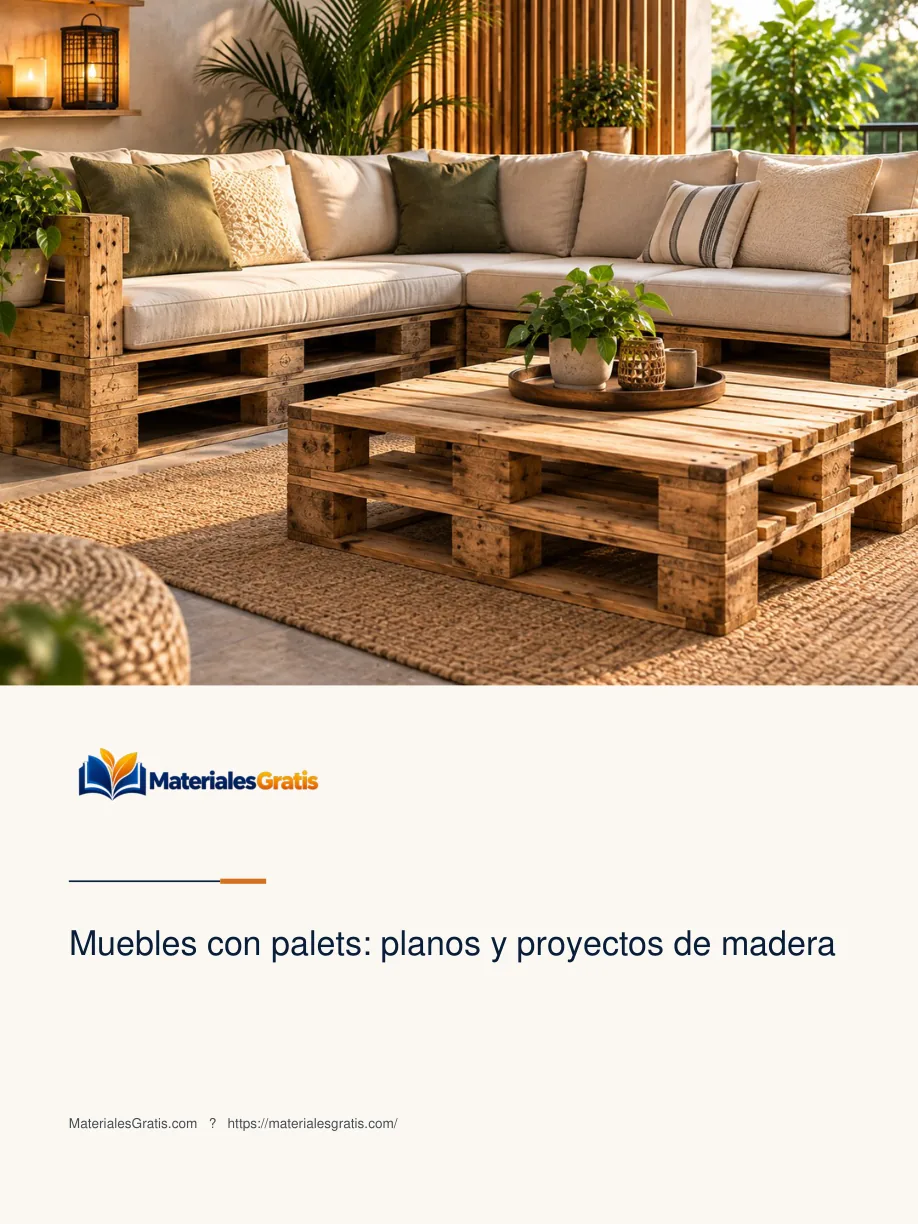 Página 1 del PDF Muebles con palets: planos y proyectos de madera