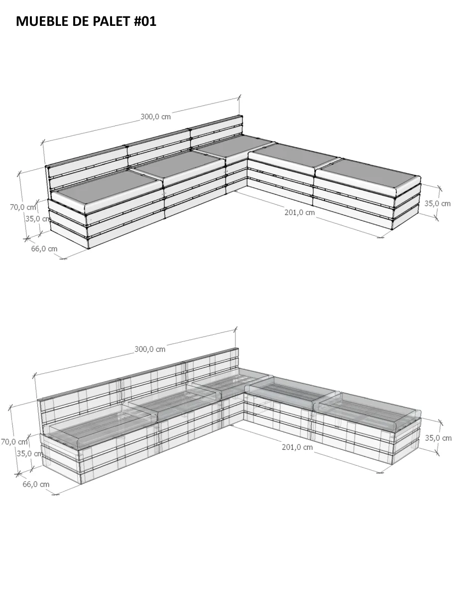 Página 2 del PDF Muebles con palets: planos y proyectos de madera