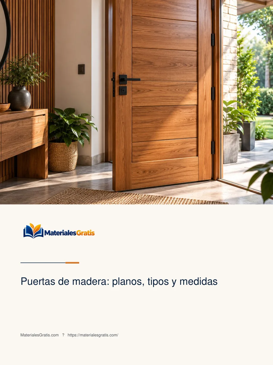 Página 1 del PDF Puertas de madera: planos, tipos y medidas