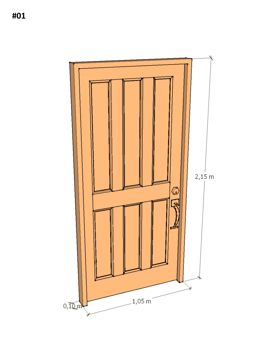 Página 2 del PDF Puertas de madera: planos, tipos y medidas