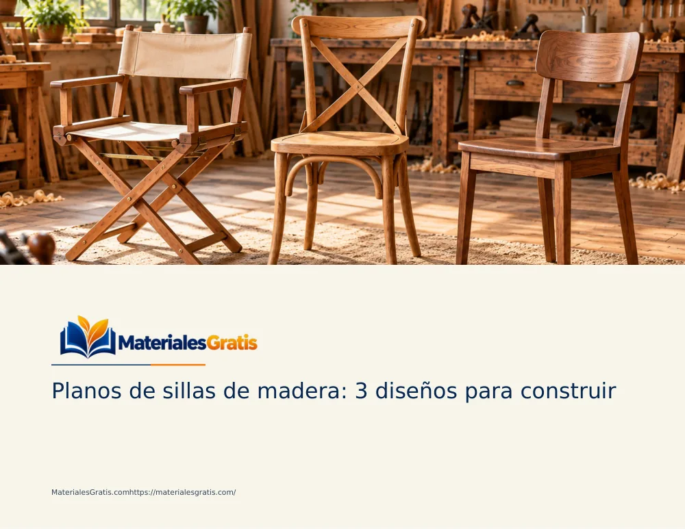 Página 1 del PDF Planos de sillas de madera — 3 diseños para construir