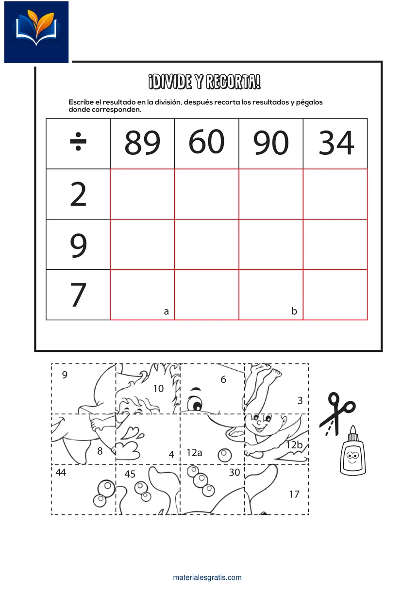 Página 2 del PDF Divisiones para primaria: fichas y ejercicios