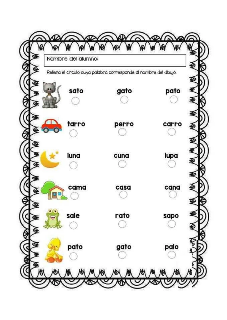 Página 2 del PDF Lectoescritura inicial: ejercicios para aprender a leer y escribir