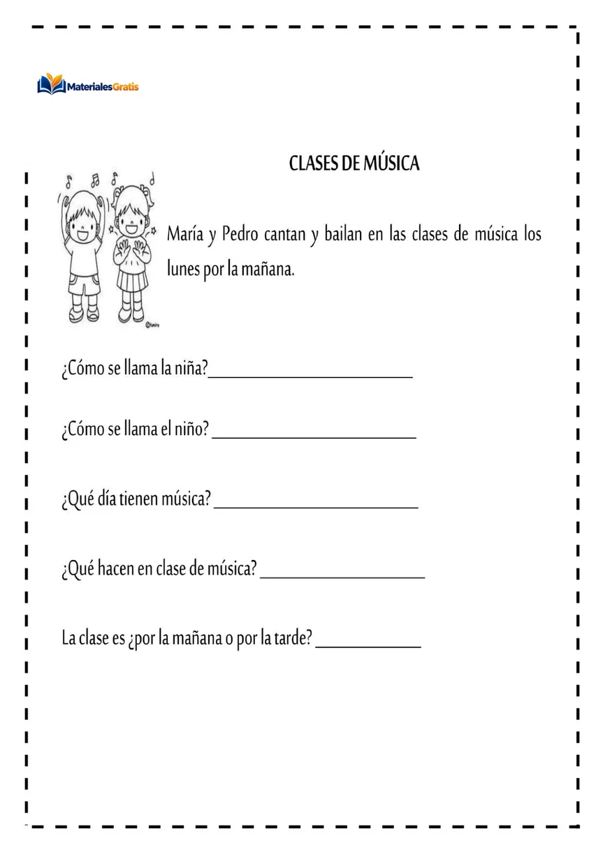 Página 2 del PDF Lecturas cortas para niños con actividades