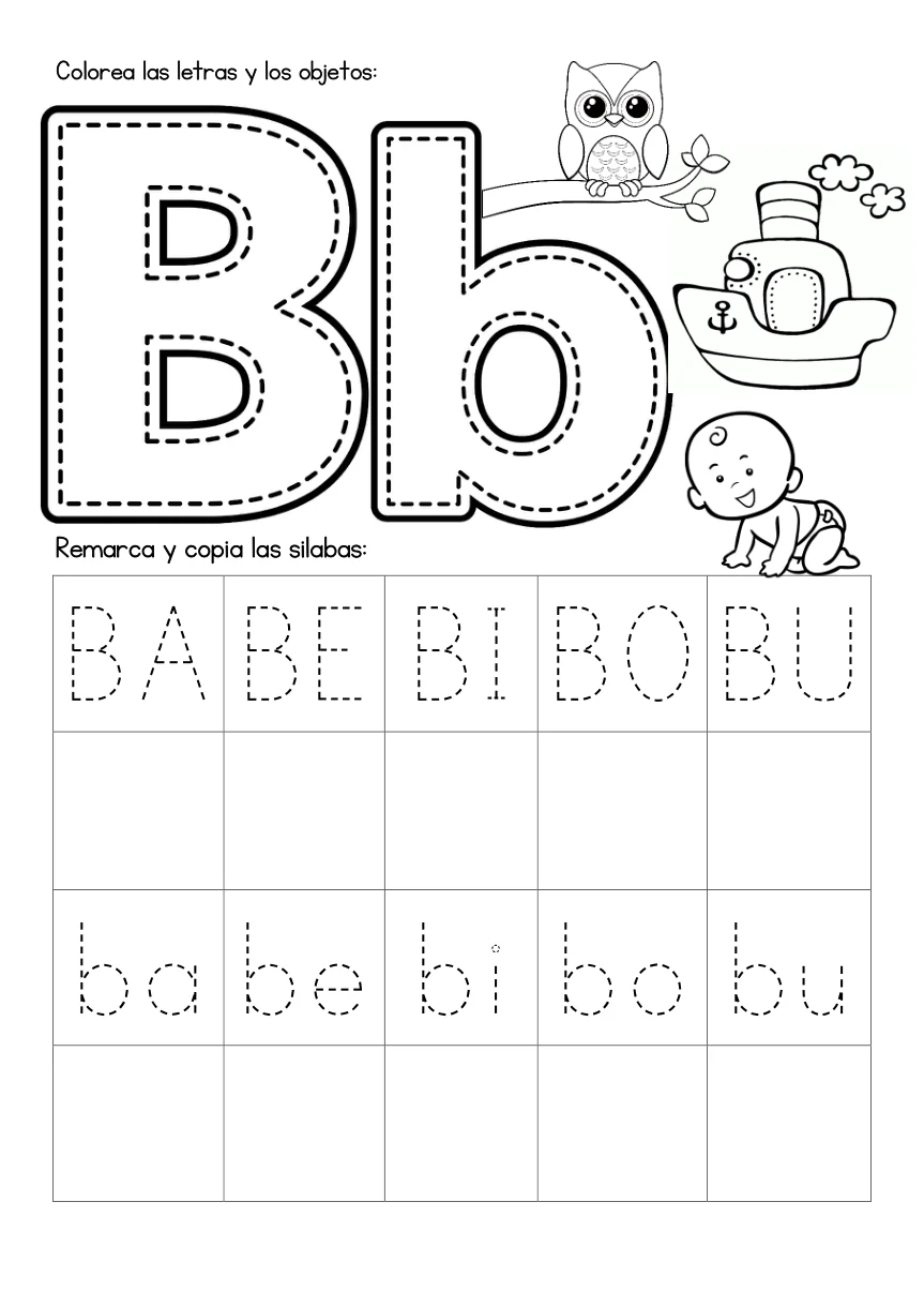 Página 2 del PDF Sílabas para niños: cuadernillo de actividades