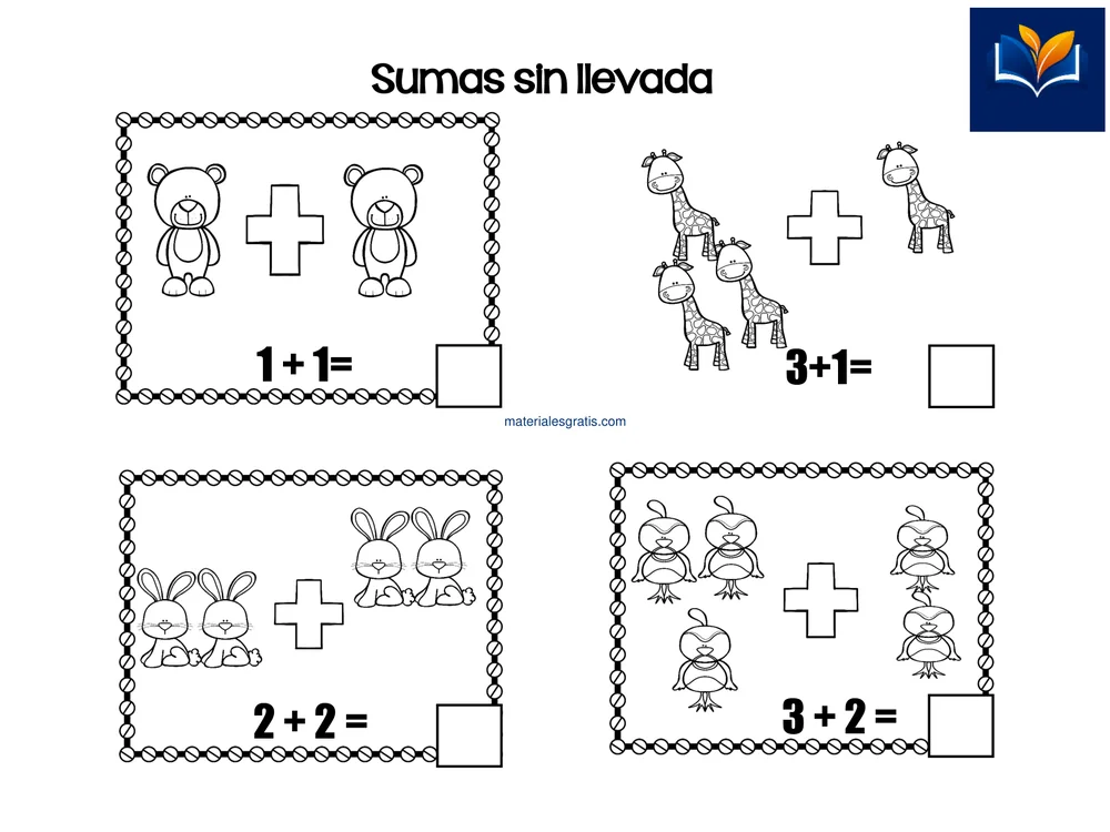 Página 2 del PDF Fichas de sumas y restas para primaria